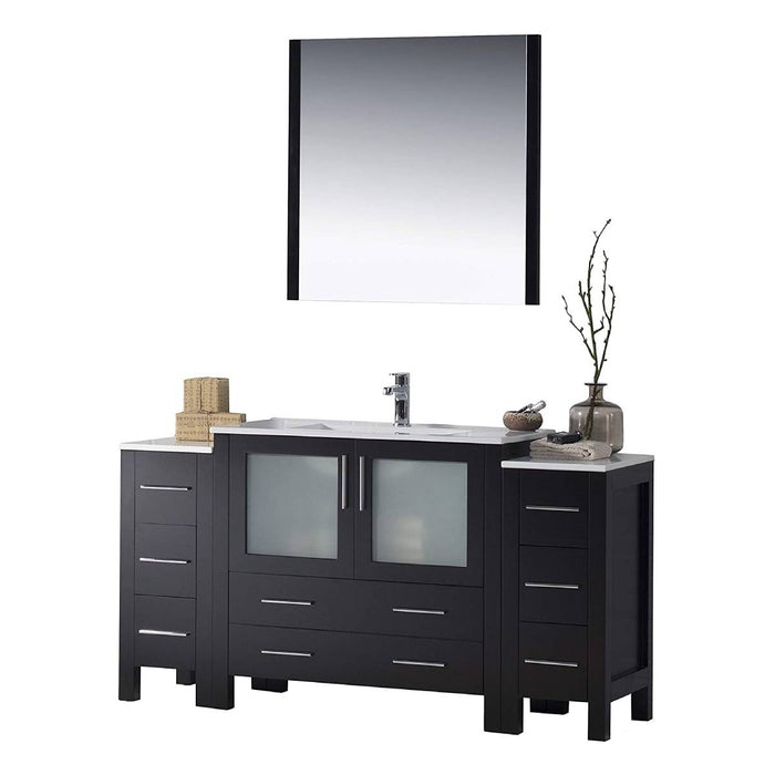 Blossom Sydney 54" Vanity Set, Side Cabinets, Vessel Sink and Optional Mirror - Luxe Vanity & Tub