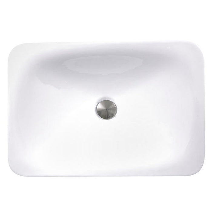Great Point Collection Nantucket Sinks 21 Inch Rectangular Drop-In Ceramic Vanity Sink DI-2114-R - Luxe Vanity & Tub