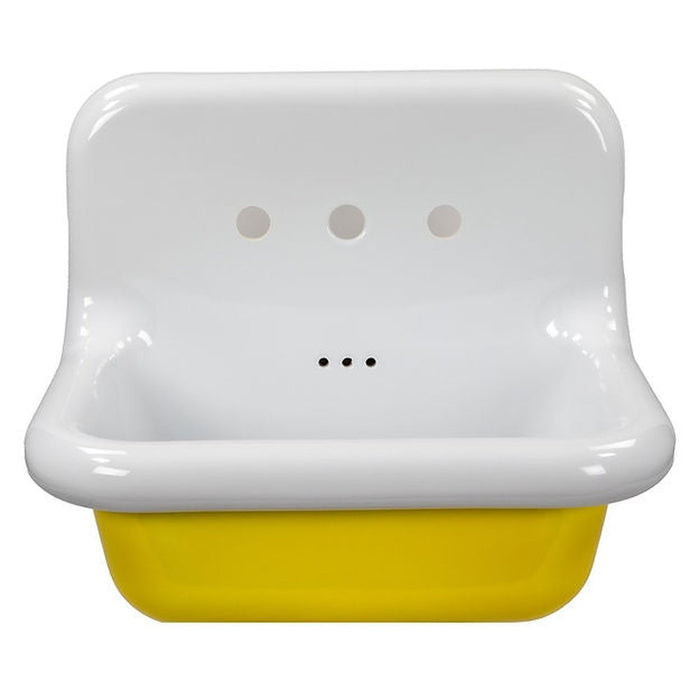 Victorian Collection Nantucket Sinks Fireclay 30's Style Sink in white with a Yellow Bottom - Luxe Vanity & Tub