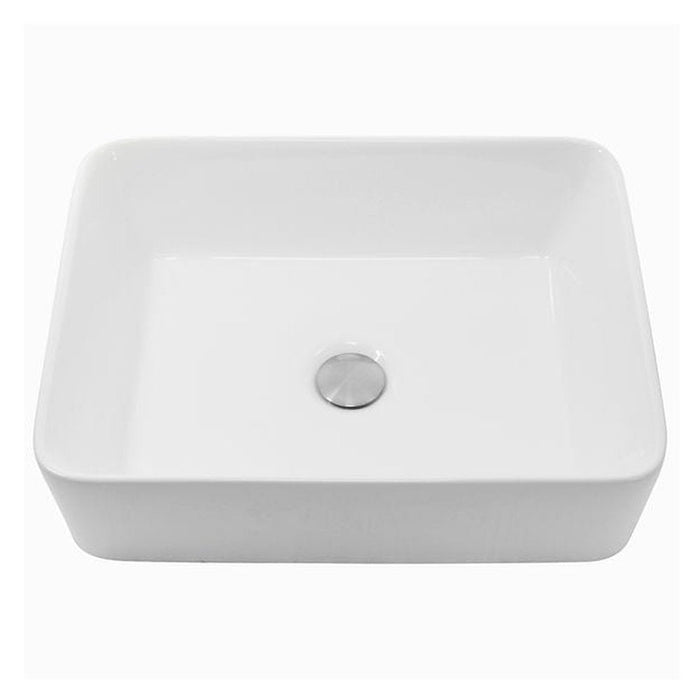 Brant Point Collection Nantucket Sinks Rectangle White Vessel Sink NSV105 - Luxe Vanity & Tub