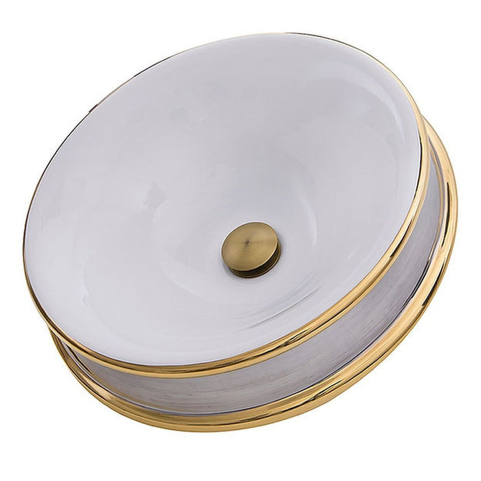Regatta Collection Nantucket Sinks St. Bart Fireclay Hand-decorated Vanity Sink - Luxe Vanity & Tub