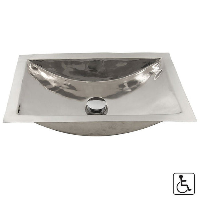 Brightwork Home Nantucket Sinks Stainless Steel Rectangle Undermount Bathroom Sink without Overflow - Luxe Vanity & Tub