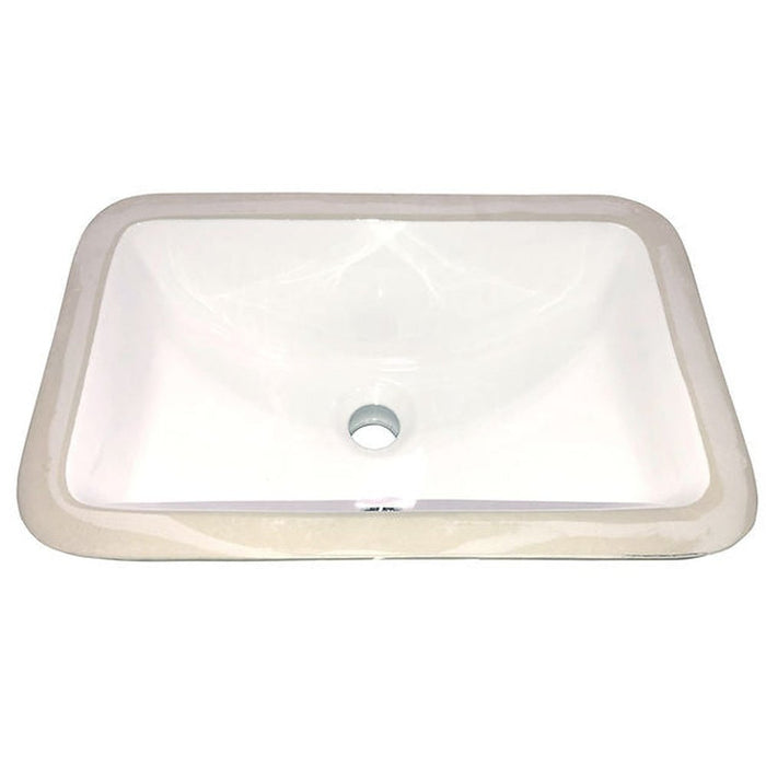 Great Point Collection Nantucket Sinks UM-159-W Undermount Ceramic Sink In White - Luxe Vanity & Tub