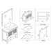 Blossom Sydney 36" Vanity, Ceramic/Ceramic Vessel Sink and Optional Mirror - Luxe Vanity & Tub