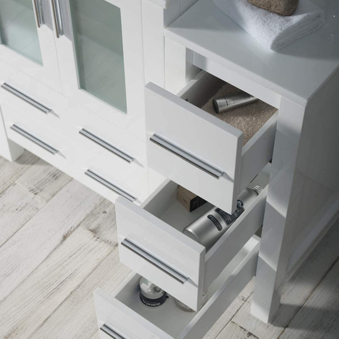 Blossom Sydney 36" Vanity Set, Ceramic/Ceramic Vessel Sink, Side Cabinet and Optional Mirror