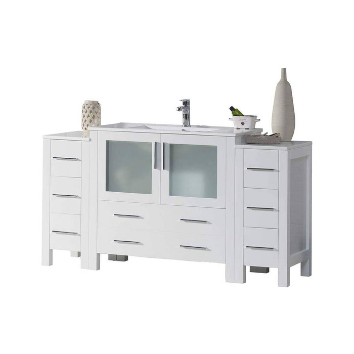 Blossom Sydney 54" Vanity Set, Side Cabinets, Vessel Sink and Optional Mirror - Luxe Vanity & Tub