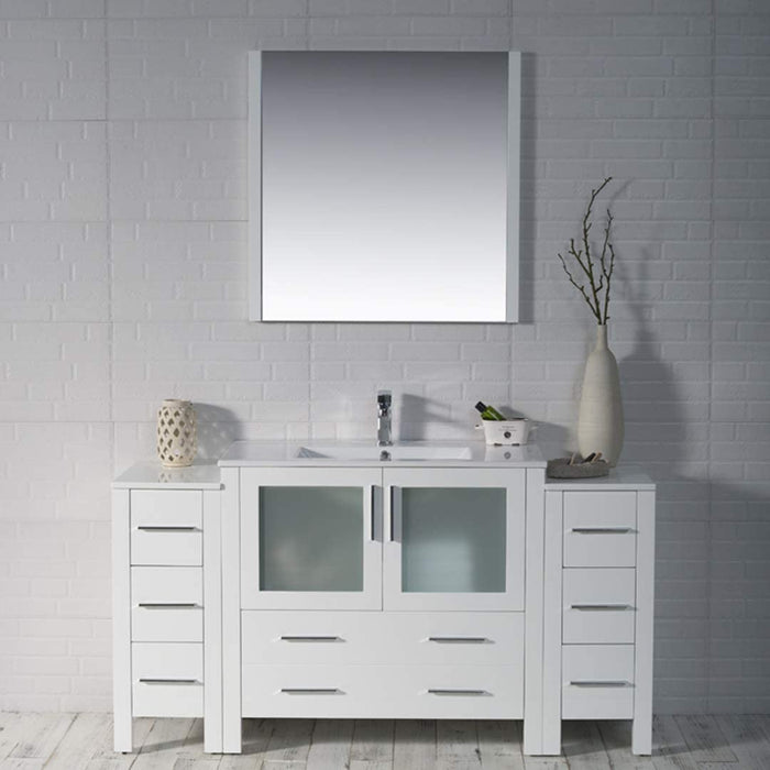Blossom Sydney 54" Vanity Set, Side Cabinets, Vessel Sink and Optional Mirror - Luxe Vanity & Tub