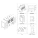Blossom Sydney 54" Vanity Set, Side Cabinets, Vessel Sink and Optional Mirror - Luxe Vanity & Tub