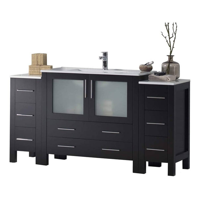 Blossom Sydney 54" Vanity Set, Side Cabinets, Vessel Sink and Optional Mirror - Luxe Vanity & Tub