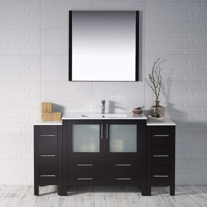 Blossom Sydney 54" Vanity Set, Side Cabinets, Vessel Sink and Optional Mirror - Luxe Vanity & Tub