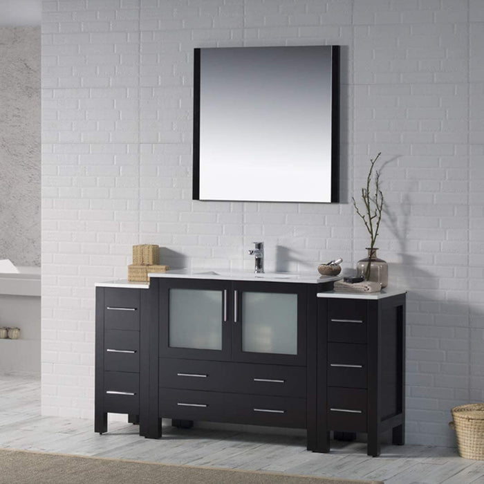 Blossom Sydney 54" Vanity Set, Side Cabinets, Vessel Sink and Optional Mirror - Luxe Vanity & Tub