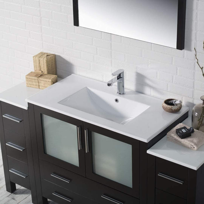 Blossom Sydney 54" Vanity Set, Side Cabinets, Vessel Sink and Optional Mirror - Luxe Vanity & Tub
