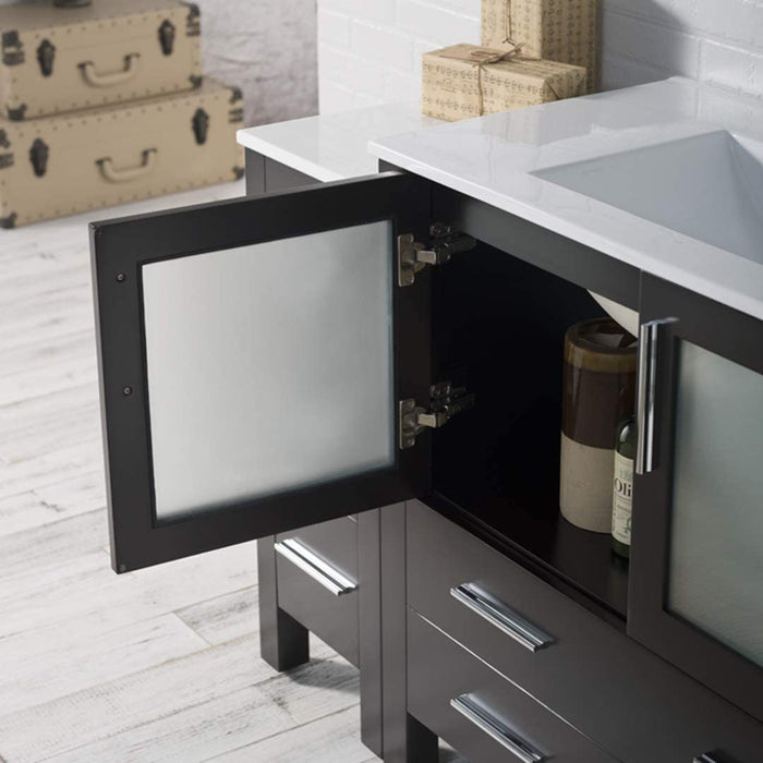 Blossom Sydney 54" Vanity Set, Side Cabinets, Vessel Sink and Optional Mirror - Luxe Vanity & Tub