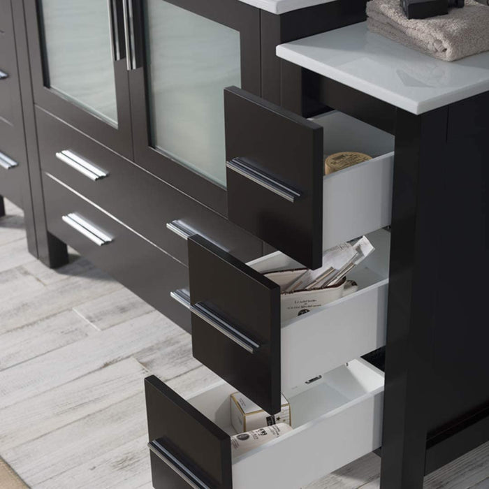 Blossom Sydney 54" Vanity Set, Side Cabinets, Vessel Sink and Optional Mirror - Luxe Vanity & Tub