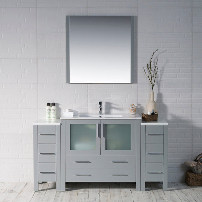 Blossom Sydney 54" Vanity Set, Side Cabinets, Vessel Sink and Optional Mirror - Luxe Vanity & Tub