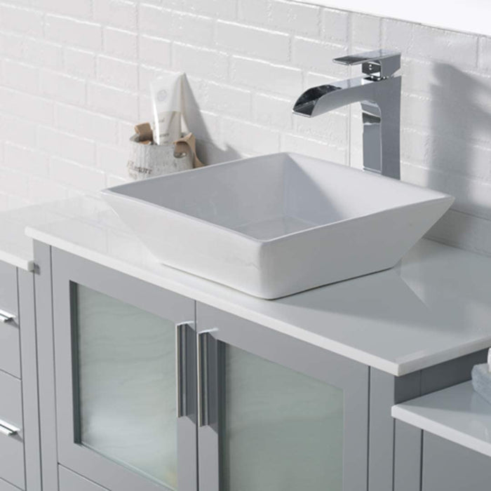 Blossom Sydney 54" Vanity Set, Side Cabinets, Vessel Sink and Optional Mirror - Luxe Vanity & Tub