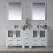Blossom Sydney 84" Double Vanity Set, Side Cabinets, Vessel Sink and Optional Mirror - Luxe Vanity & Tub