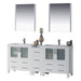 Blossom Sydney 84" Double Vanity Set, Side Cabinets, Vessel Sink and Optional Mirror - Luxe Vanity & Tub