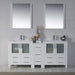 Blossom Sydney 84" Double Vanity Set, Side Cabinets, Vessel Sink and Optional Mirror - Luxe Vanity & Tub