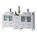 Blossom Sydney 84" Double Vanity Set, Side Cabinets, Vessel Sink and Optional Mirror - Luxe Vanity & Tub