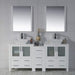 Blossom Sydney 84" Double Vanity Set, Side Cabinets, Vessel Sink and Optional Mirror - Luxe Vanity & Tub