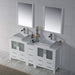 Blossom Sydney 84" Double Vanity Set, Side Cabinets, Vessel Sink and Optional Mirror - Luxe Vanity & Tub
