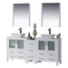 Blossom Sydney 84" Double Vanity Set, Side Cabinets, Vessel Sink and Optional Mirror - Luxe Vanity & Tub