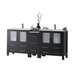 Blossom Sydney 84" Double Vanity Set, Side Cabinets, Vessel Sink and Optional Mirror - Luxe Vanity & Tub