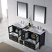 Blossom Sydney 84" Double Vanity Set, Side Cabinets, Vessel Sink and Optional Mirror - Luxe Vanity & Tub