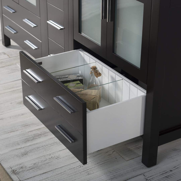 Blossom Sydney 84" Double Vanity Set, Side Cabinets, Vessel Sink and Optional Mirror - Luxe Vanity & Tub