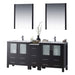 Blossom Sydney 84" Double Vanity Set, Side Cabinets, Vessel Sink and Optional Mirror - Luxe Vanity & Tub