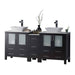 Blossom Sydney 84" Double Vanity Set, Side Cabinets, Vessel Sink and Optional Mirror - Luxe Vanity & Tub