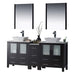 Blossom Sydney 84" Double Vanity Set, Side Cabinets, Vessel Sink and Optional Mirror - Luxe Vanity & Tub