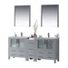 Blossom Sydney 84" Double Vanity Set, Side Cabinets, Vessel Sink and Optional Mirror - Luxe Vanity & Tub