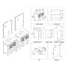 Blossom Sydney 84" Double Vanity Set, Side Cabinets, Vessel Sink and Optional Mirror - Luxe Vanity & Tub