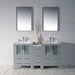 Blossom Sydney 84" Double Vanity Set, Side Cabinets, Vessel Sink and Optional Mirror - Luxe Vanity & Tub