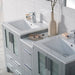 Blossom Sydney 84" Double Vanity Set, Side Cabinets, Vessel Sink and Optional Mirror - Luxe Vanity & Tub