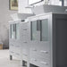 Blossom Sydney 84" Double Vanity Set, Side Cabinets, Vessel Sink and Optional Mirror - Luxe Vanity & Tub