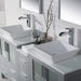 Blossom Sydney 84" Double Vanity Set, Side Cabinets, Vessel Sink and Optional Mirror - Luxe Vanity & Tub