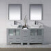 Blossom Sydney 84" Double Vanity Set, Side Cabinets, Vessel Sink and Optional Mirror - Luxe Vanity & Tub