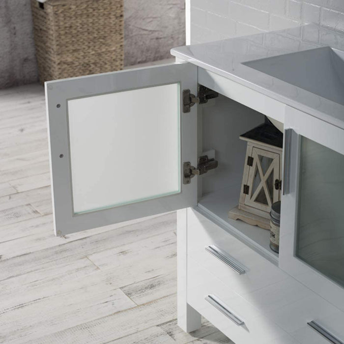 Blossom Sydney 84" Double Vanity Set, Side Cabinets, Vessel Sink and Optional Mirror - Luxe Vanity & Tub