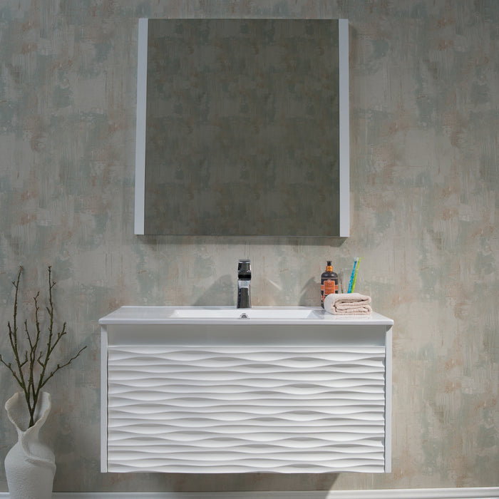 Blossom Paris 36" White Vanity with Ceramic Sink and Optional Mirror - Luxe Vanity & Tub