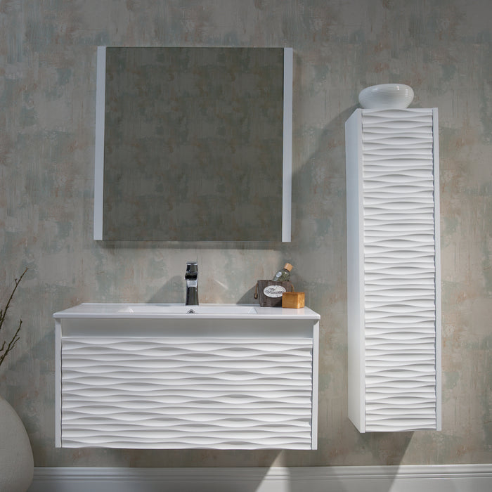 Blossom Paris 36" White Vanity with Ceramic Sink and Optional Mirror - Luxe Vanity & Tub
