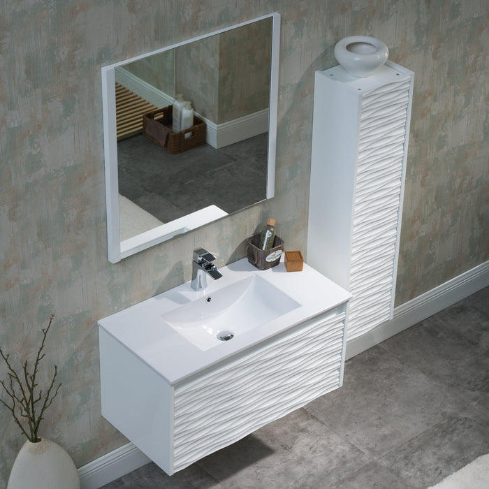 Blossom Paris 36" White Vanity with Ceramic Sink and Optional Mirror - Luxe Vanity & Tub