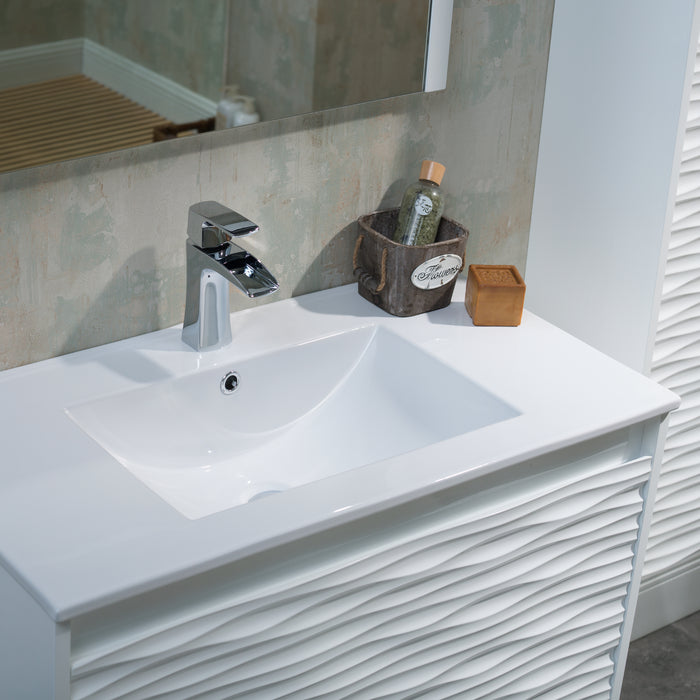 Blossom Paris 36" White Vanity with Ceramic Sink and Optional Mirror - Luxe Vanity & Tub
