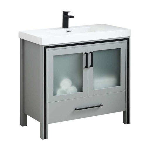 Blossom Birmingham 36” Matte Gray Vanity - Luxe Vanity & Tub