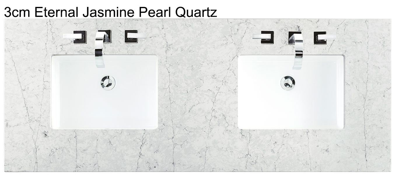 60" Metropolitan Double Bathroom Vanity, Silver Oak