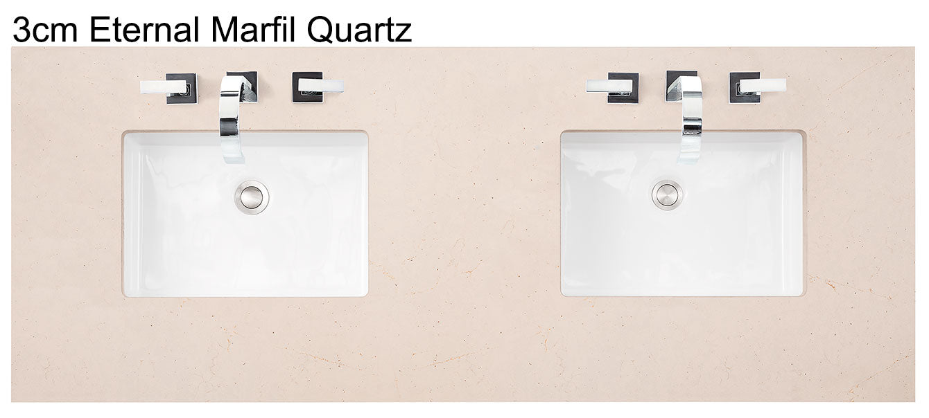 60" Metropolitan Double Bathroom Vanity, Silver Oak