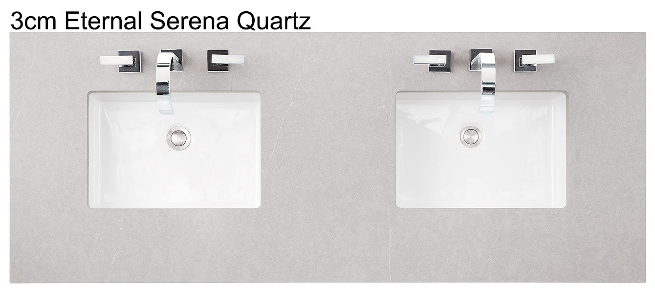 60" Metropolitan Double Bathroom Vanity, Silver Oak