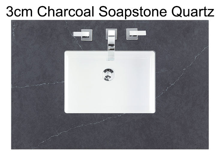 36" Metropolitan Single Bathroom Vanity, Silver Oak